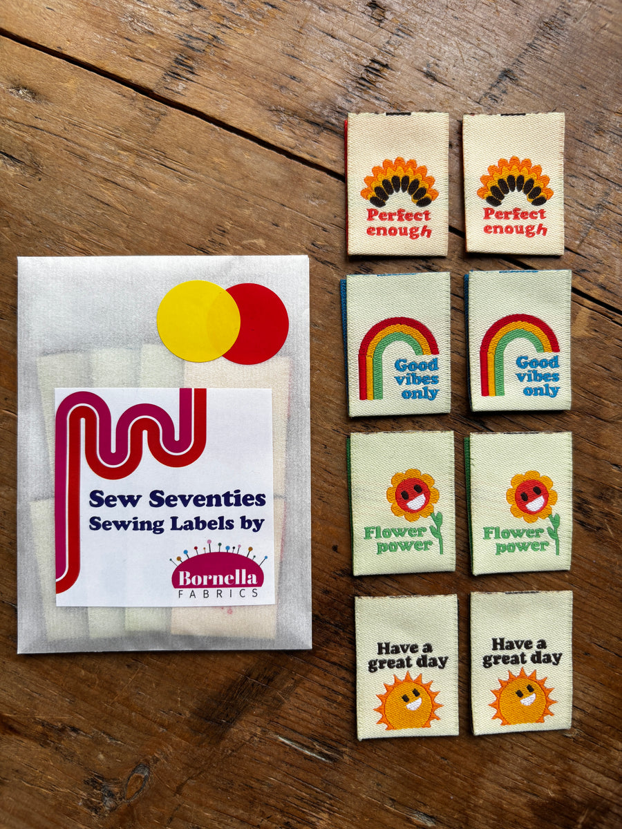 Sew Seventies Label Collection by Bornella Fabrics